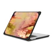MacBook Air 15-inch (M2 - M4) Bounce Case WINTER DREAMLAND 3 - Colorful Abstract Acrylic Painting Art Peach Coral Pink Mauve Maroon Wine Plum Purple Brown Green Nature Coastal Landscape Chic Whimsical Textural Swirls Modern