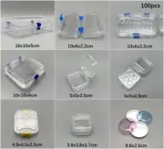 100 PCS Denture Cases Dental Veneers Hinged Display Jewelry Storage Box Membrane