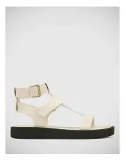 [Wittner] Ilkah Vintage Leather Flat Sandal in Ivory