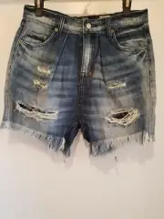 PRPS Goods & CO Packard Drop Crotch Loose Fit Women's Denim Shorts Waist size 25