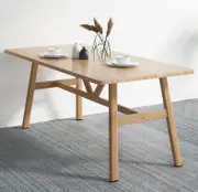 Apollo Wood and Steel Dining Table (Oak)