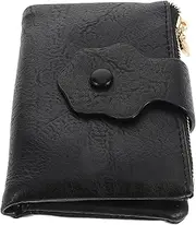 [BESPORTBLE] Trifold Wallet Holder Durable PU Material Zipper Handbag with Ample Storage for Cards Coins Versatile Clutch Purse for Everyday Use Floral Design