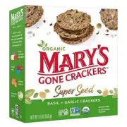 Super Seed Crackers Basil And Garlic 5.5 Oz(Case Of 6) By Mary's Gone Crackers