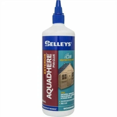SELLEYS Exterior Aquadhere PVA Glue Stick Wood,Paper,Cloth 500ml AQTC500M