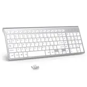 Wireless Keyboard 2.4G Slim and Compact Wireless Keyboard with Numeric Keypad...