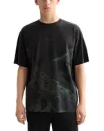 Scotch & Soda Loose Fit Over Dyed Graphic Tee