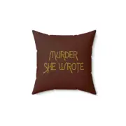 Murder She Wrote Pillow Case, Jessica Fletcher Faux Suede Pillow Cover