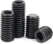 5/10pcs M4 M5 M6 M8 Length 3-50mm Grade 12.9 Carbon Steel Alloy Steel Hex Socket Set Screws Grub Screw(12mm,M6 (10pcs))