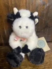 Boyds Bessie Moostein 11” Plush Black & White Cow Bean Body Jointed With TAGS