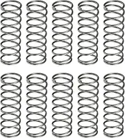 uxcell 10Pcs Compression Spring, 12mm OD, 1mm Wire Size, 35mm Free Length, Spring Steel Construction Extended Mechanical Compression Springs for Shop and Home Repairs, Silver Tone