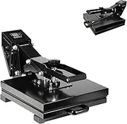 38x38cm Heat Press Machine, 360 Degree Rotating Multifunctional Textile Press Machine with Digital Control Panel, Transfer Machine for T-Shirts, Tote Bags, Phone Cases