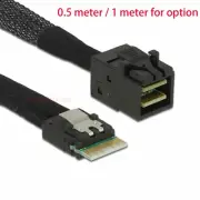 Slim Line SAS 4.0 SFF-8654 4i 38pin to HD Mini SAS 4i SFF-8643 36pin Cable 0.5-1