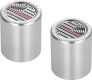 Figurati Designs Short/Fat Docking Hardware Covers US Flag Red Line Polished