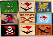 9 different Australian Army Unit Patches .............Lot 103