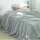 AU Light Gray 150x200cm Cooling Blanket Milk Fleece Lattice Jacquard Blanket Sum