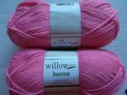 Willow Yarns Burrow Worsted wool blend yarn, Candy Heart, of 2 (197 yds ea)