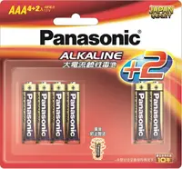 在飛比找樂天市場購物網優惠-Panasonic 大電流鹼性電池 4號 6入