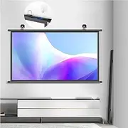 GPVPFLBLMH 4K HD Home Projector Screen 30" 40" 50" Projection Screen Manual Pull Down Movie Screen for Indoor Home Theater, Anti-Crease, Easy Roll Up(30inch(76cm)-4:3)