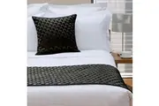 Regency Black (Also Known as Ink Blue) Bed Runner or Square Cushion by Jason