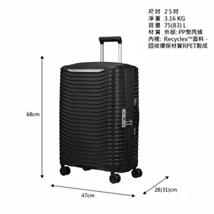 Samsonite新秀麗 20/25/28/30吋行李箱/登機箱/旅行箱 UPSCAPE極輕量PP可擴充USB抗震飛機輪