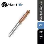 4mm diam/shank chamfer/spot drill V-bit 2 flute 90deg HRC55 carbide CNC router