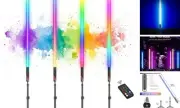 4Pack RGB Tube Light Bar with Light Stand, Battery Powered LED Video Light
