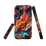 For iPhone 13 mini Tough Protective Cover, Waves Of The Sun