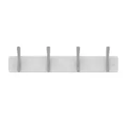Mode Perma Products 4 Brushed Nickel Hooks White Board Hat And Coat Rack