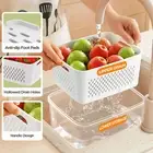 Fruit Storage Containers for Fridge with Removable Colanders,Storage Container.