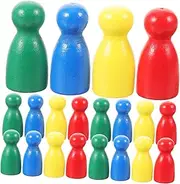 CIYODO 40pcs Pieces Human Shaped Chessman Game Pieces Flight Chess Pawns for Tabletop Games Enhance Logical Thinking Creativity Portable Design Random Colors Random Color