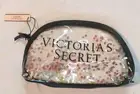 VICTORIA'S SECRET SPARKLE SEQUIN CLEAR COSMETIC CASE Makeup Beauty Bag Clueless!