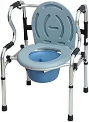 Z&y GLAa Commode - Bedside Commode Portable, Lightweight, Folding 3 in 1 Toilet Chair with Wide Seat Comfortable Durable
