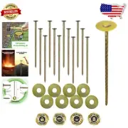 60 Count 8-Inch High-Temperature Quenched Landscape Stakes for Artificial Turf
