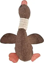 RYTTGOP Mallard Duck Pheasant Dog Toy Cute Duck Chew Toys for Aggressive Chewers Rubber Neck Puppy Teething Toys Plush Duck Dog Toy to Keep Them Busy (Brown)