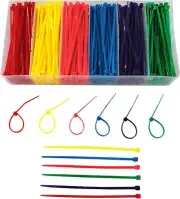 480pieces 4'' Nylon Cable Ties Self-Locking Zip Ties Multi-color