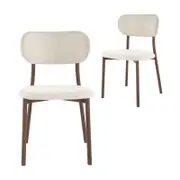 2 Sets Walnut Look Dining Chairs