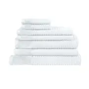 Royal Excellency 7 Piece Cotton Bath Towel Set - White