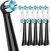 IO Replacement Heads Compatible with Oral B IO, for Oral B IO Series Electric Toothbrushes, Medium Softness for Protect Teeth and Gums, 6 Black and 6 White