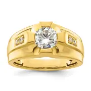 14k Yellow Gold 5/8 Ct. Lab Grown Diamond VS/SI+ G+ Certified Men's Ring