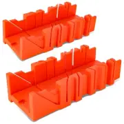 Wood Cutting 3 Angle Designs 12 in X 5 in X 3.3 in Coving Mitre Box Woodwork 2PC