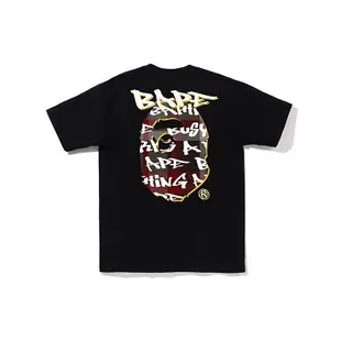 UENO上野日貨  BAPE APE左胸疊色字體背格紋滿版字體大猿頭短T 【BAPE1-D22082004】