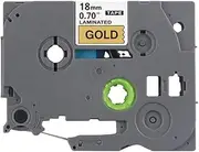 ExtraPrint 1-Pack 18mm Label Tape Replacement for Brother TZe-841 TZ-841 Black on Gold Laminated Cassette Tape Compatible for Brother PT-1400 PT-1650 PT-1750 PT-1830 PT-1880 PT-1950 PT-2030 PT-2100