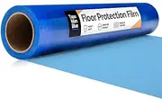 Floor Protection Film 24" x 200' roll. Made in The USA! Easy Unwind, Clean Removal, Durable Surface Protection. Blue, Self Adhesive Protective Floor Tape for Hardwood Floors, Tile & Hard Surfaces.