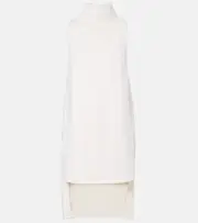 [Alaia] Alaïa Caped wool turtleneck top AU 8 white