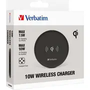 Verbatim 10W Qi Wireless Charger For iPhone 14/Samsung S22 - Black