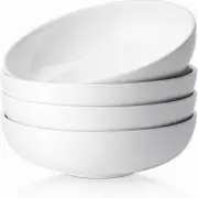 Large Pasta Bowls, 21.6cm Deep Salad Bowls, 1390ml Ceramic Serving Bowls, Soup Bowls, Plates and Bowls Set of 4