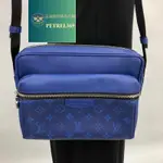 二手精品 LOUIS VUITTON OUTDOOR 路易威登 蓝色 郵差包 肩背包 斜挎包 老花 M30242