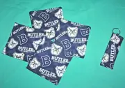 *COASTERS SET of 4 and/or KEYCHAIN key ring BUTLER UNIVERSITY BULLDOGS