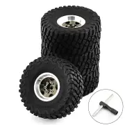 4pcs 1.0 inch Climbing Car Aluminum Alloy RC Car Wheel Tire for 1/18 TRX4M SCX24 FMS FCX18 FCX24 Furitek FX118 Off-road