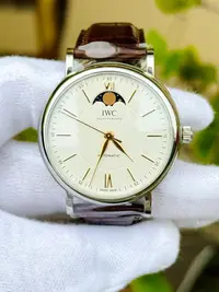 在飛比找Yahoo!奇摩拍賣優惠-IWC 萬國 型號IW459401 柏濤菲諾月相自動腕錶 錶